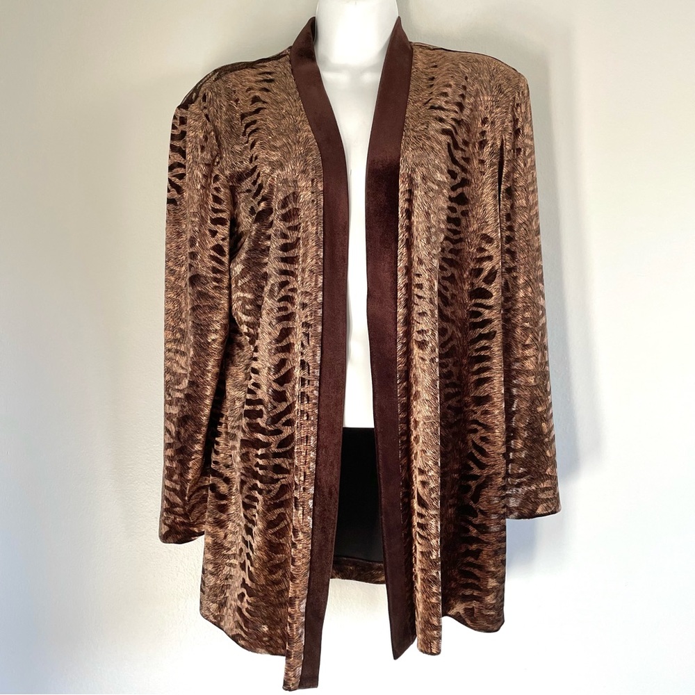 VINTAGE brown velvet blazer smoking jacket